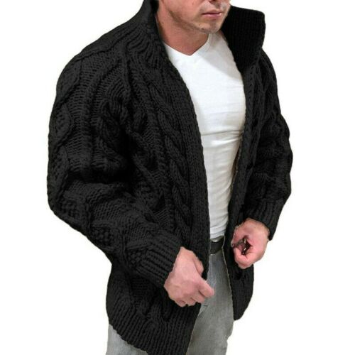 Knitted Sweater Men/'s Winter Long Sleeve Jacket S-5XL Cardigan Warm Coat Outwear