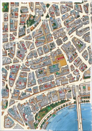 Covent Garden zone Street Map 1000 PC Puzzle 690 mm x 480 mm Londres JG 