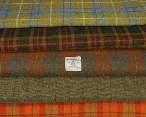 Harris Tweed Fabric  100% wool Craft Material  50cm x 50cm various Colours 