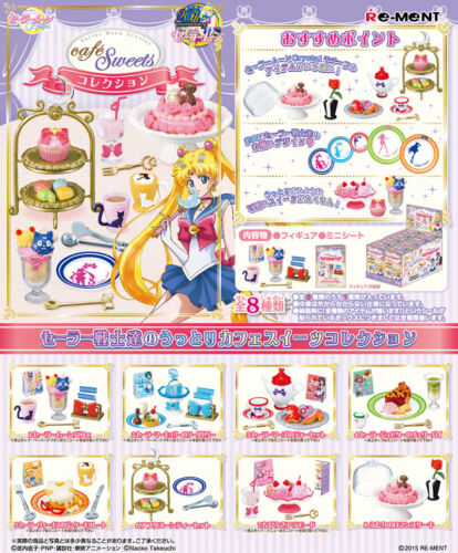 Sailor Moon Crystal Re-ment Miniature Cafe Sweets Collection Set of 8