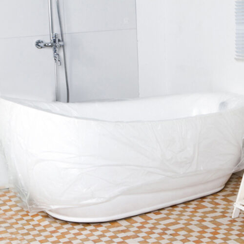 50pcs Disposable Bathtub Liner Bag Cover For Travel Spa Hotel Bath Foldable