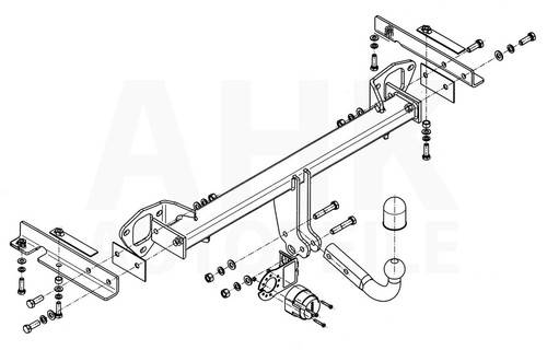 Kpl AHK Subaru Forester SH 08-13 Anhängerkupplung starr+ES 7p uni