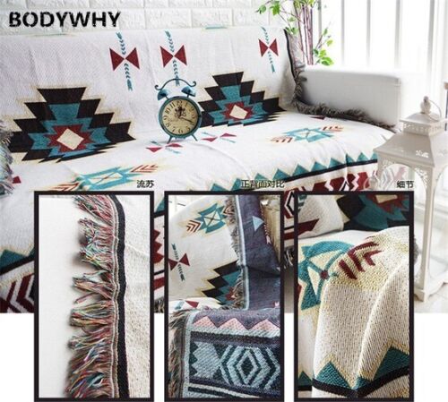 Details about  / European Geometry Throw Blanket Decorative Slipcover Sofa//Beds//Plane Blankets