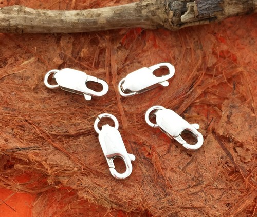 4 Sterling Silver Lobster Clasp,Lock,Chain,Bracelet,Necklace,Repair,Findings