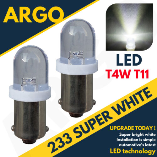 233 LED BA9S WHITE BULBS CAP HID 12V XENON LIGHT LAMP INTERIOR MAP TW4 LIGHT UK