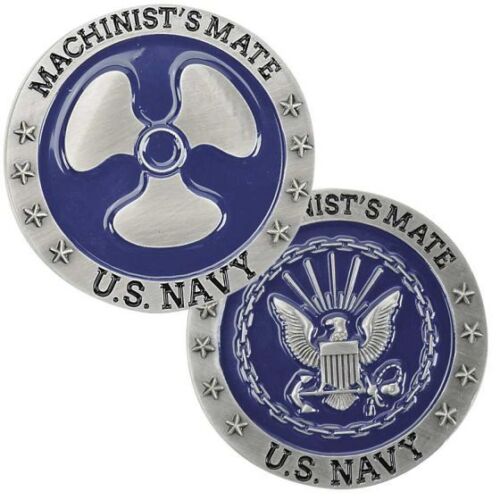 NAVY MM MACHINIST/'S MATE MILITARY 1.75/"  CHALLENGE COIN