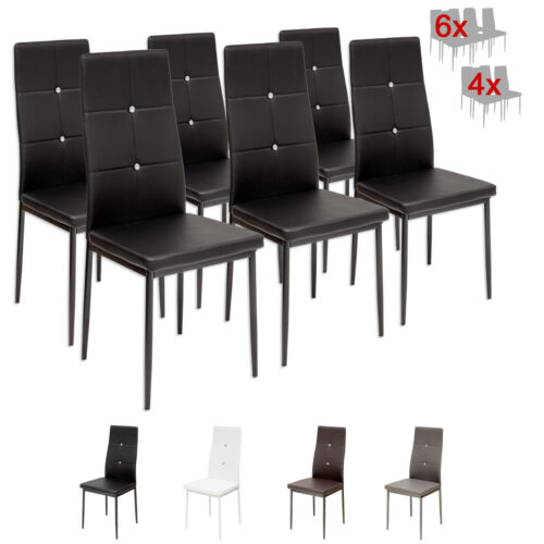 6 x Esszimmerstühle DIAMOND schwarz Esszimmerstuhl Küchenstuhl Stuhl Stühle 