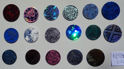 LJTP17 Format 30mm et 34mm POKEMON Set of 17 TOKENS NEW Lot No choice RRR