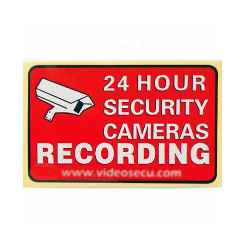 8x Security Camera Video Surveillance Stickers Warning Decals Sign Home CCTV c0j