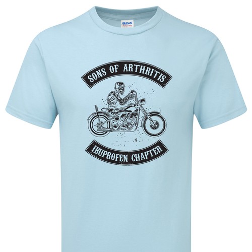 Sons of Arthritis Ibupofen Chapter T-shirt Skull Dri-Fit Biker Rider unisex Top