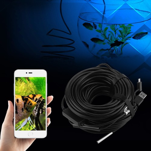 20m 5.5mm Endoscopio USB con 720P Cámara Impermeable para Coche Tubo Inspección Bs