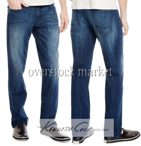 VARIETY SIZE /& COLOR NEW MENS KENNETH COLE NEW YORK STRAIGHT LEG JEANS STRETCH