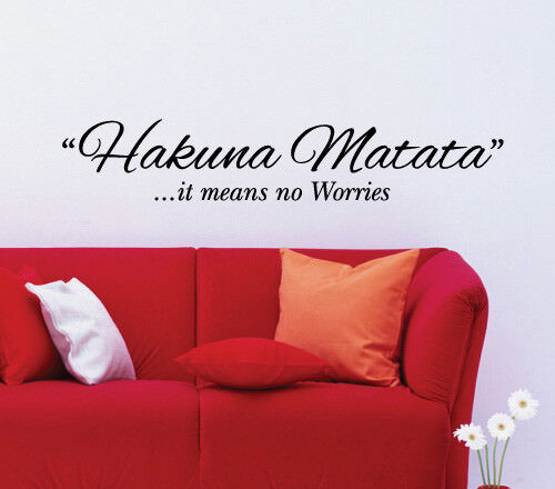 Hakuna Matata Wall Sticker Home Quotes Inspirational Love MS091VC