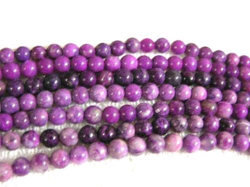 Sugilite bead strand 6mm round natural one15 inch strand 60 plus beads
