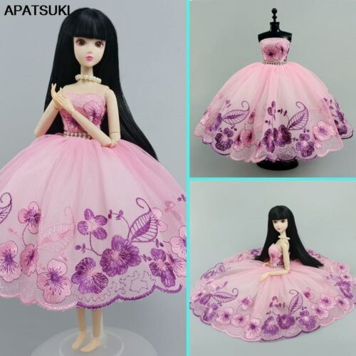 Details about  / Pink Purple Floral Fashion Ballet Dress For 11.5/" Doll Outfits 1//6 Dolls Clothes