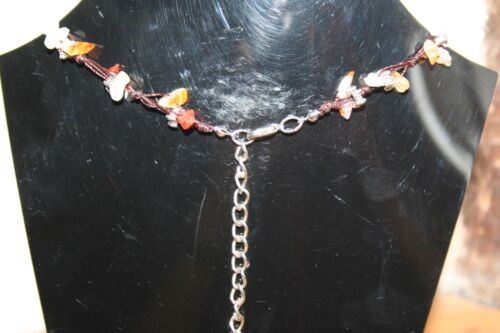 Genuine Natural Carnelian Gemstone Crystal Necklace Reiki Blessed 20"/51cm 