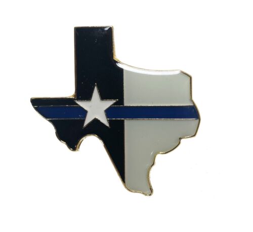 Texas Thin Blue Line Tie Tac Lapel Pin