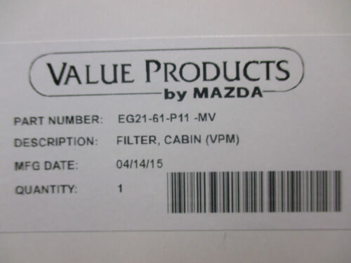 Mazda CX-7 2007-2012 New OEM value line cabin air filter EG21-61-P11-MV 