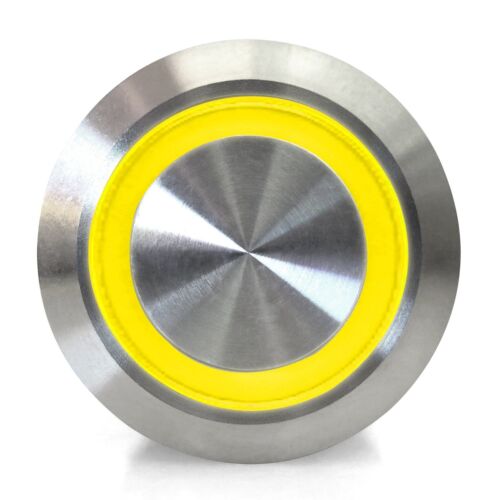 19mm Momentary Billet Buttons with LED Red or Yellow Ring Keep It Clean rat