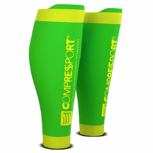 Compressport Unisexe R2V2 mi-manches Fluo Vert