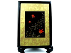 new japan laquerware tele address book autumn momiji leaf design tele address