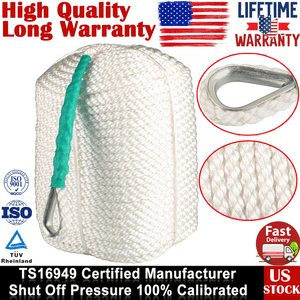 Heavy Duty 1//2/"x300/' Twisted Three Strand Nylon Anchor Rope Boat white Thimble
