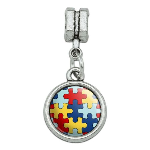 Autism Awareness Diversity Puzzle Pieces Italian European Style Bracelet Charm 