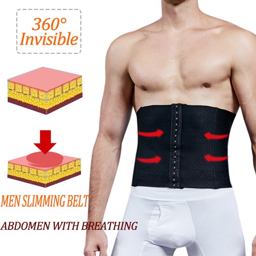 Men/'s Waist Trimmer Belt Fat Burning Sauna Waist Trainer Slim Body Shaper Corset