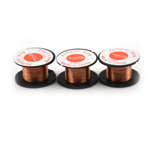 3 Roll Magnet Wire AWG Gauge Enameled Copper Coil Winding 0.1mm   R 