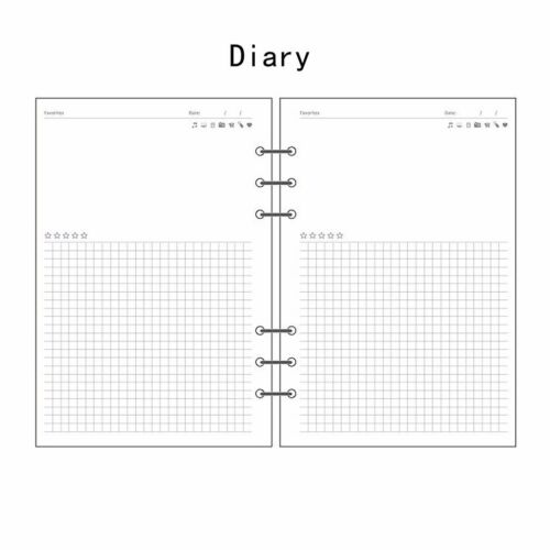 A5/A6/A7 Planner Inserts Diary Refill Schedule Organiser Plan 45Sheet Paper Gift 