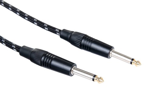 5x Set Instrumenten Kabel Gitarrenkabel 6m Audio 6,3mm Klinke Vintage Textil