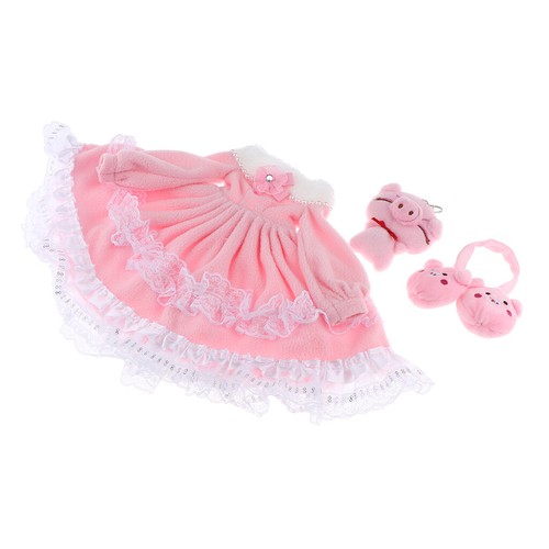 Charming 1//3 Doll Tube Top Dress Set Pink for BJD Evening Dress Changing Kit
