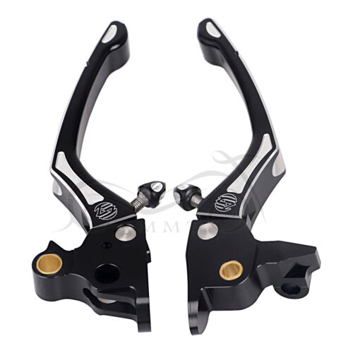 Black RSD Motorcycle Brake Clutch Levers For Harley Touring Road King 2008-2013
