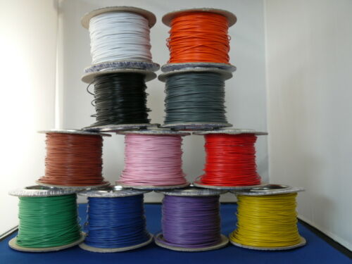 2 metres Solid Core 1//0.6 Hook Up//Equipment Wire 11 colours