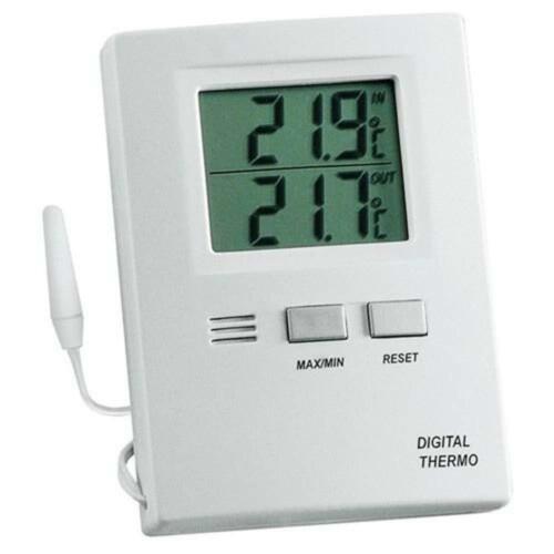 H funktionales Display 30.1012 TFA Dostmann Digitales Innen-Außen-Thermometer