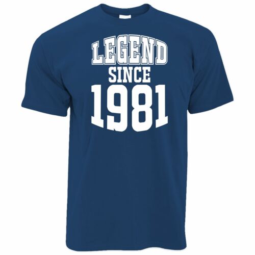 Mens 40th Birthday T Shirt Legend Since 1981 40 Years Funny Gift Idea TShirt Tee 