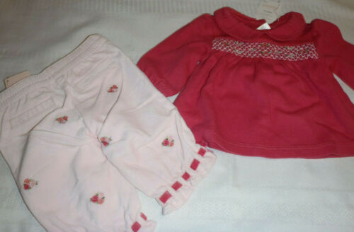 Gymboree 0-3 or 3-6 Little Ballerina Embroidered Pants Smocked Shirt Outfit NWT 