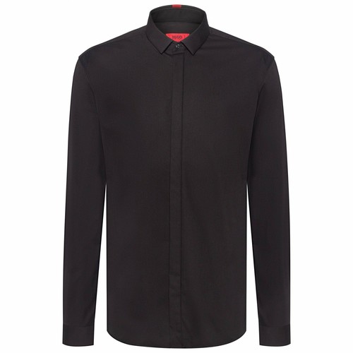 Hugo Boss Etran Black Extra Slim Fit Shirt Long Sleeve 50415306