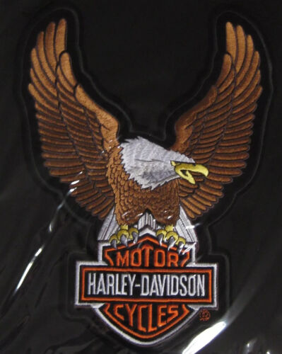 Harley Davidson Up Wing Eagle Brown Patch Large "Ships International" 