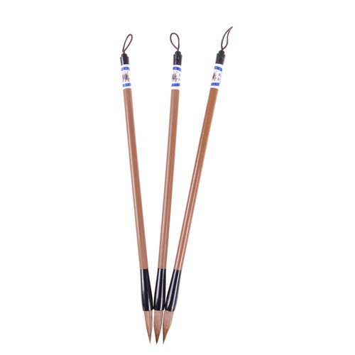 3pcs chino japonés tinta agua pinturas escritura caligrafía pincel plumas marrón