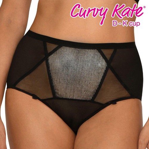 Curvy Kate para Mujer las chispas se desatan CINTURA ALTA TIRANTES breve CK013214 Negro//Plata