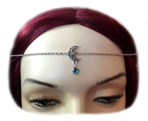 Details about  / Wiccan Pagan Crescent Moon Priestess Ritual Circlet Crown Headpiece Goth Jewelry