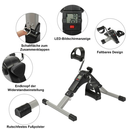 Mini Bike LCD Arm Beintrainer Heimtrainer Trainer Pedaltrainer Fitness Fahrrad