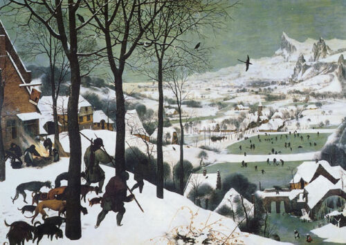 Hunters in the Snow Winter by Pieter Bruegel 1565 Fine Art Poster Repro FREE S/H