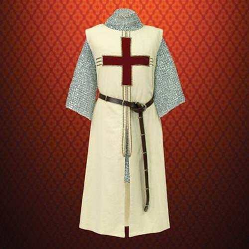 MEDIEVAL TEMPLAR KNIGHT Tunic Surcoat Crusader Sleeveless Renaissance LARP 