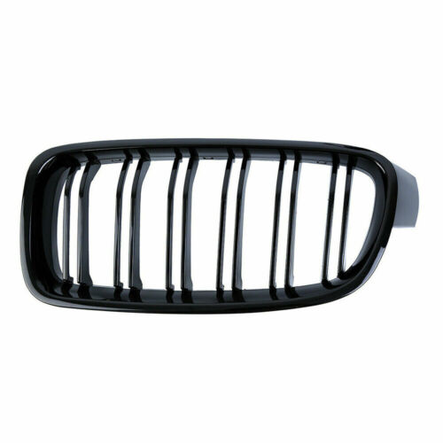 Gloss Black For BMW F30 F31 12-18 3 Series Dual Slat Front Bumper Kindey Grille