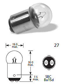 6v 21w BA15D Bulb New