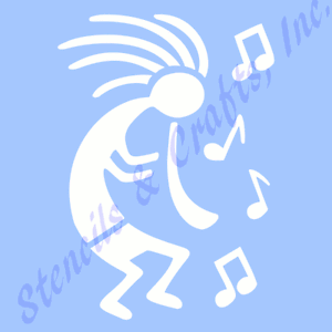 KOKOPELLI STENCIL SOUTHWESTERN FLUTE MUSICAL NOTES TEMPLATE PAINT WESTERN NEW