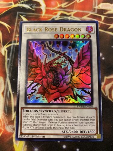 - Ultra Rare Black Rose Dragon 1st Edition DUDE-EN010
