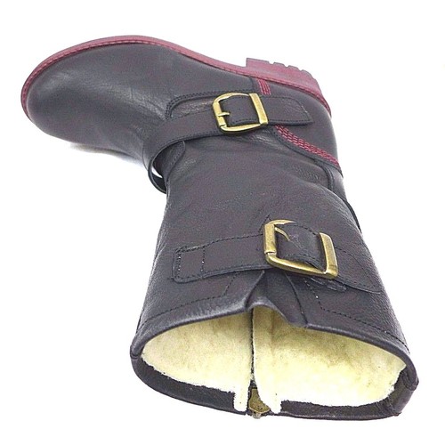 Damen Stiefel schwarz Größe 38 39 40 41 extra Warm Naturleder Lammwolle DYOU